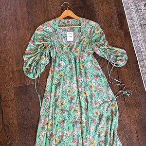 Free People - green maxi dress Coachella or Stagecoach